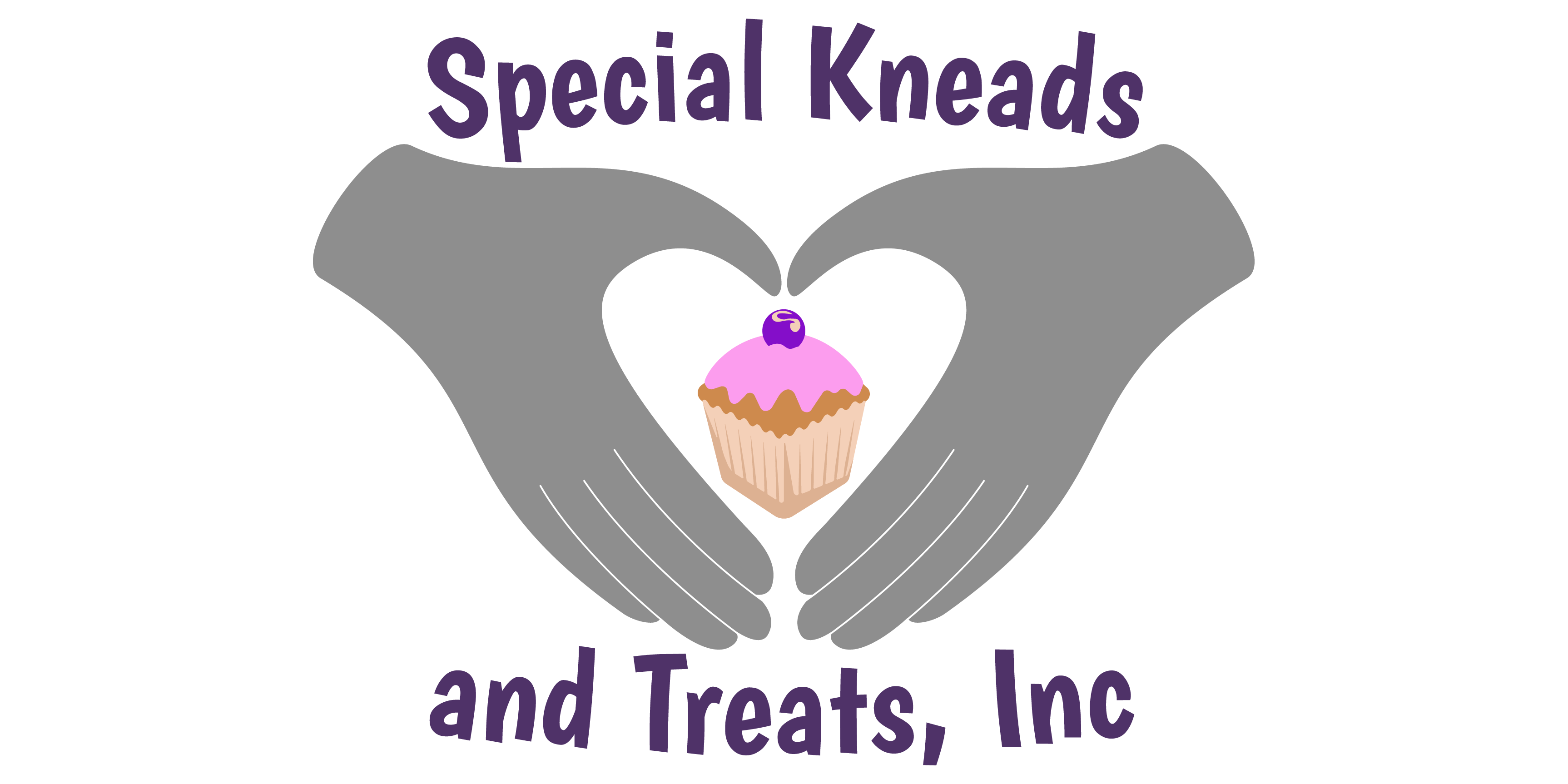 Special Kneads and Treats logo of two hands forming a heart around a cupcake.
