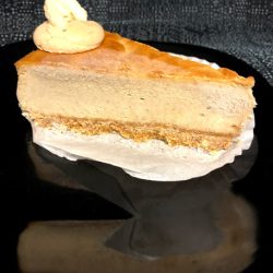 It's like a sandwich, but replace half the bread with a crust, the other half with a banana slice, and replace the filling with a peanut butter and banana cheesecake slice. Peanut Butter Banana cheesecake
